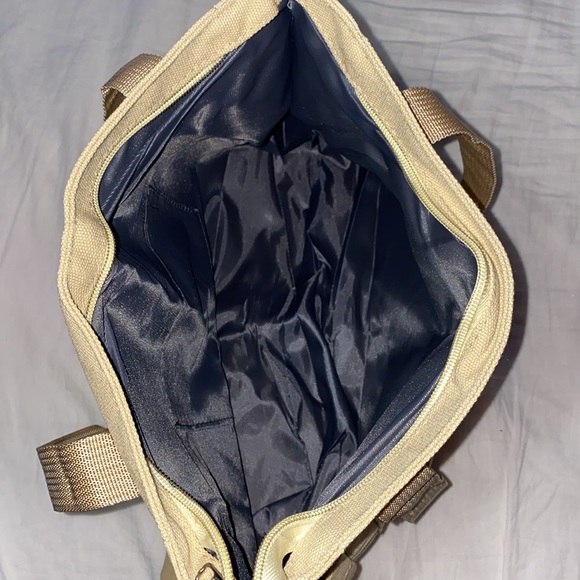 Beige Canvas Tote Bag - Picture 3 of 4